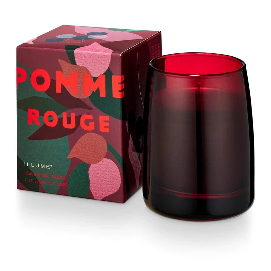 Illume Holiday Pomme Rouge Boxed Glass Candle