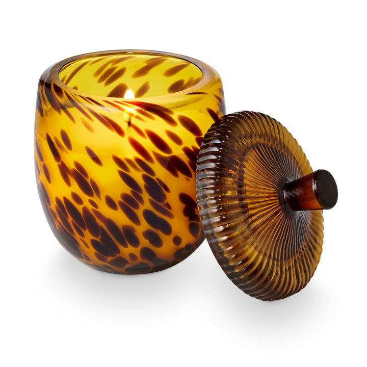 Illume Holiday Woodfire Glass Acorn Candle