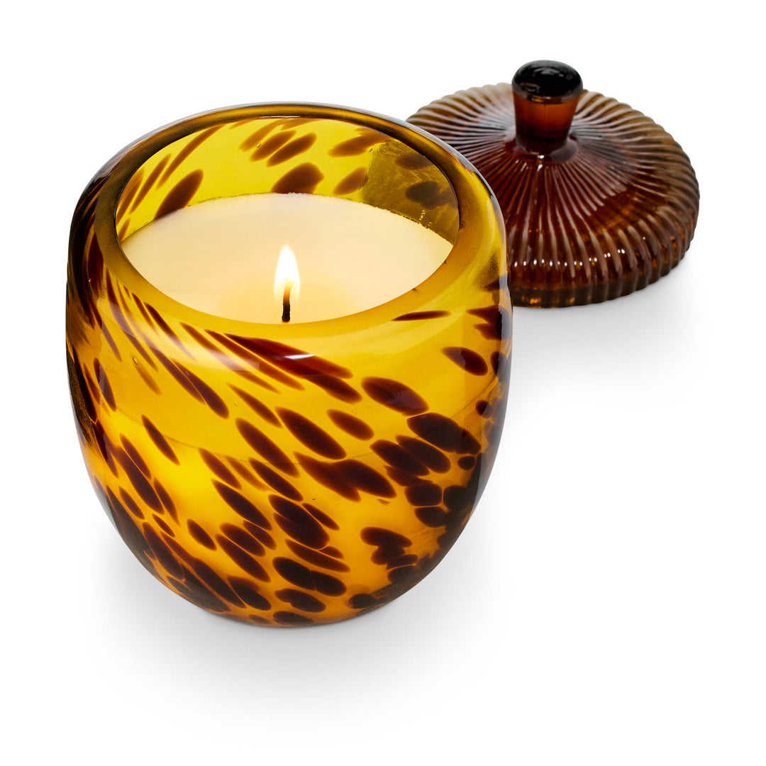 Illume Holiday Woodfire Glass Acorn Candle