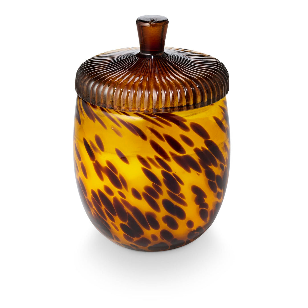 Illume Holiday Woodfire Glass Acorn Candle