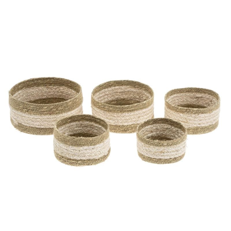 Indaba Basket Seagrass Stripe Baskets