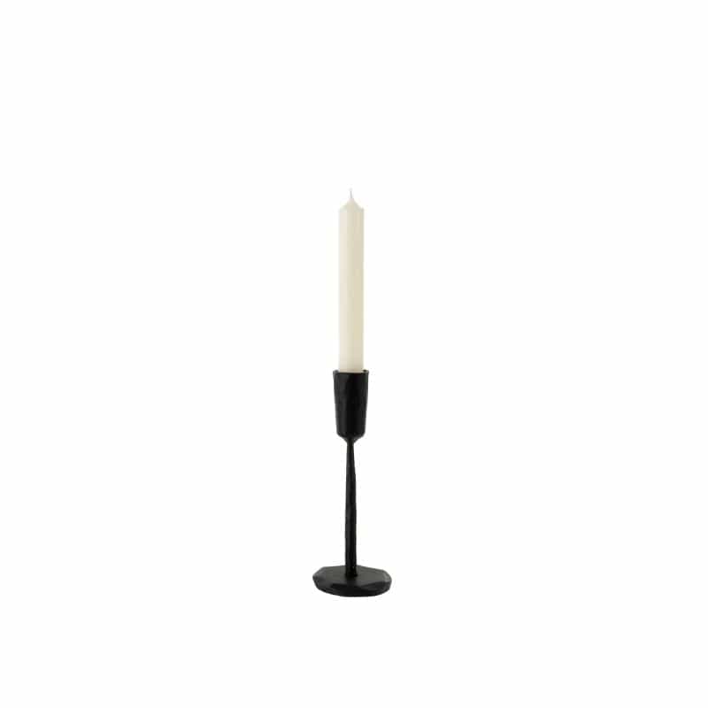 Indaba Candle Holder Luna Forged Candlestick Black