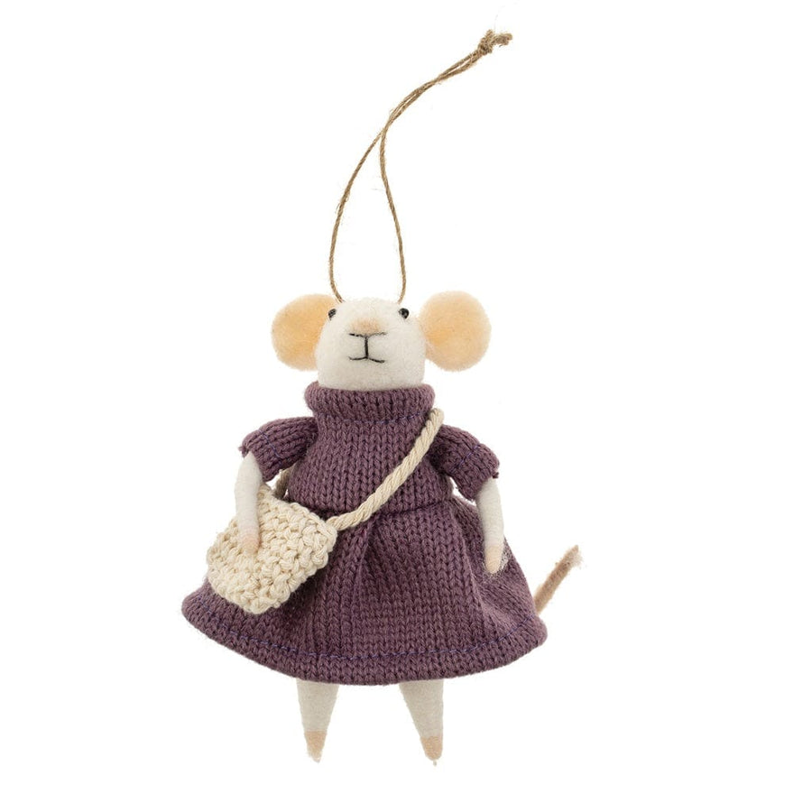 Indaba Holiday Craft Fair Carla Mouse Holiday Ornament