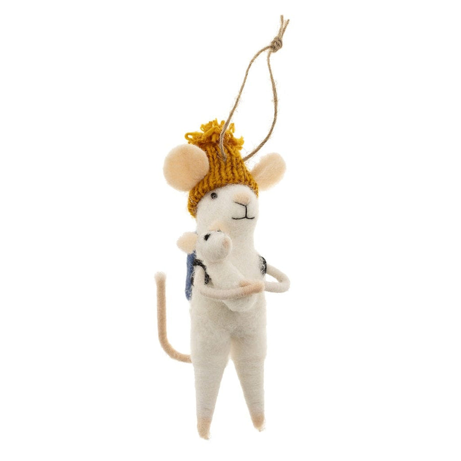 Indaba Holiday Doting Dad Mouse Holiday Ornament