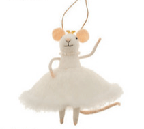 Indaba Holiday Snow Princess Mouse Holiday Ornament