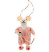 Indaba Holiday Sunday Sloane Mouse Holiday Ornament