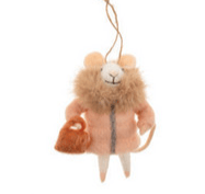 Indaba Holiday Wintry Wendy Mouse Holiday Ornament