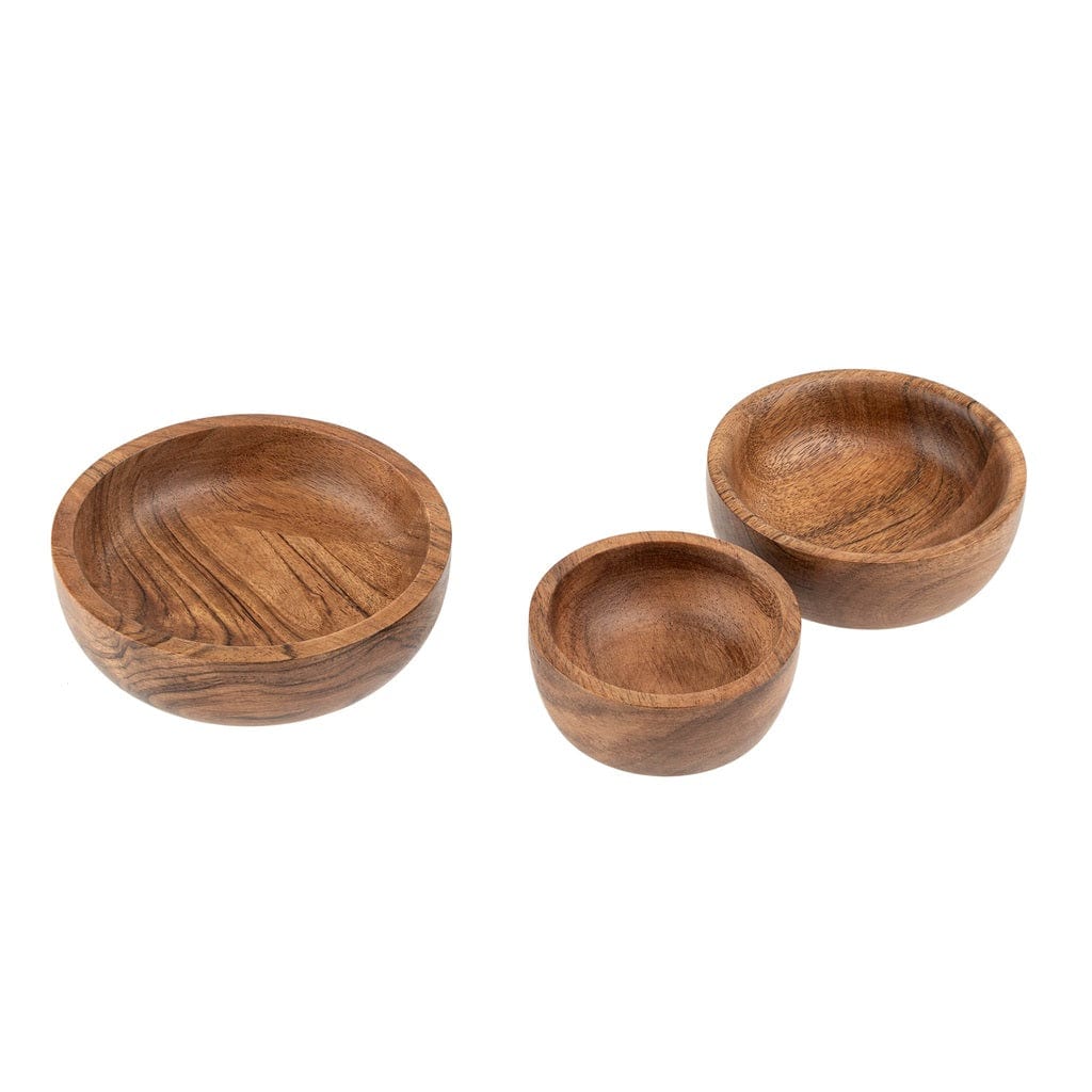 Indaba Home Acacia Mini Bowls Set of 3