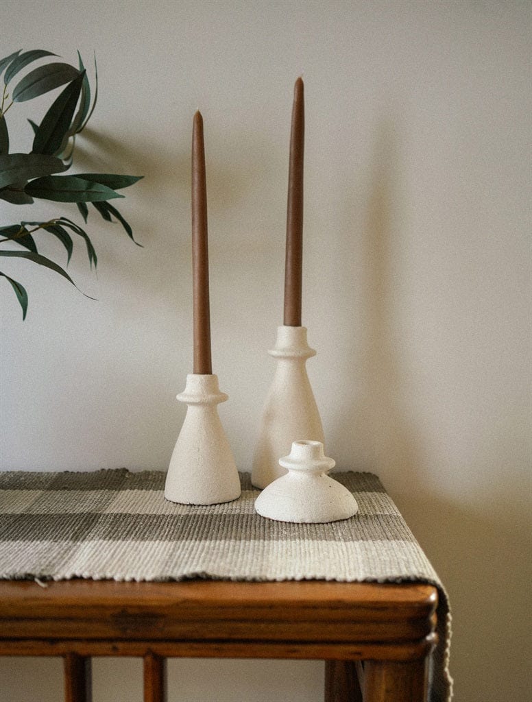 Indaba Home Gingham Table Runner, Greige