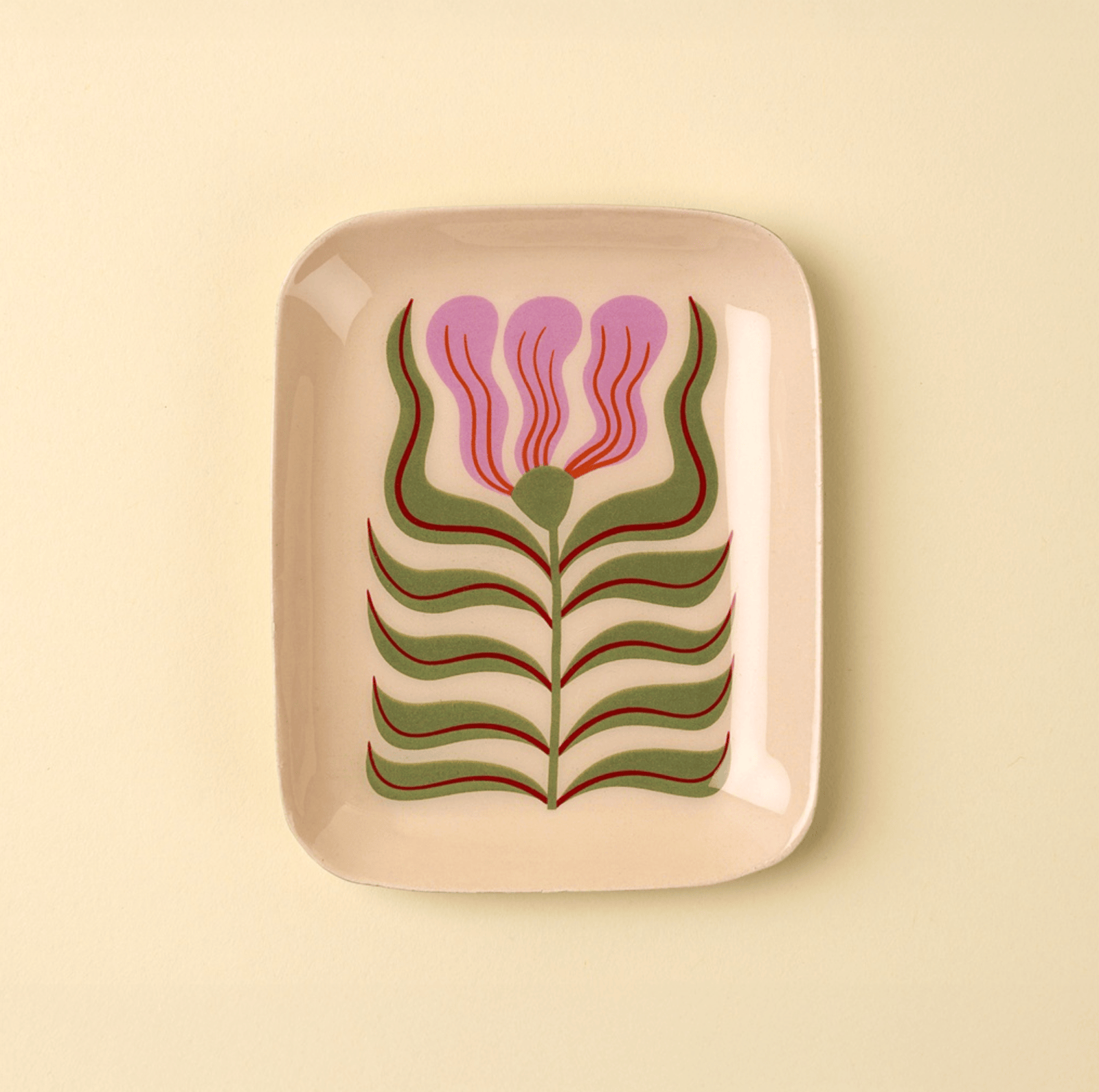 Indaba Home New Bloom Enameled Tray