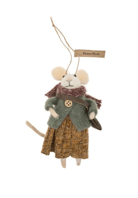 Indaba Ornaments Madame Maude Mouse Ornament