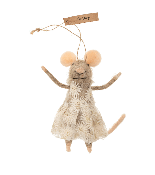 Indaba Ornaments Miss Daisy Mouse Ornament