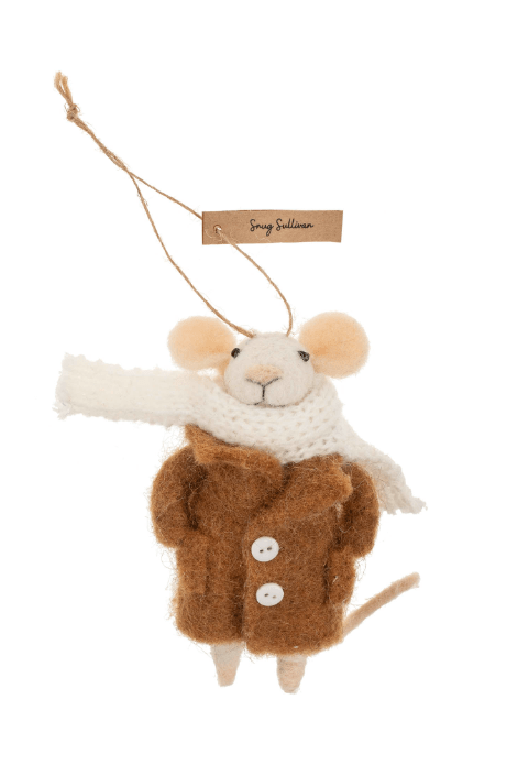 Indaba Ornaments Snug Sullivan Mouse Ornament