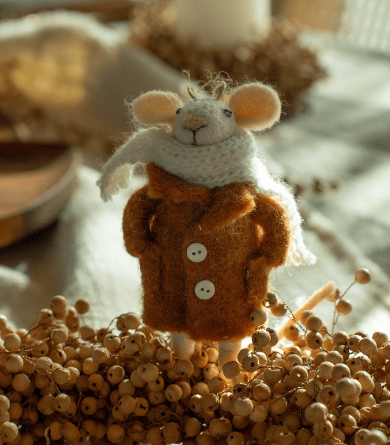 Indaba Ornaments Snug Sullivan Mouse Ornament