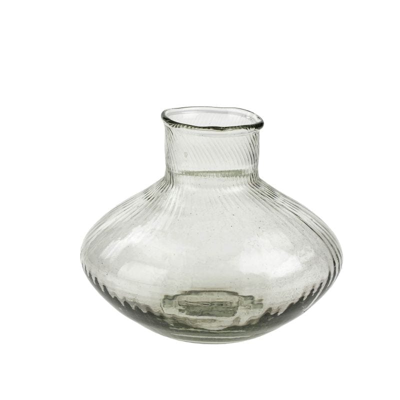 Indaba Vase Ribbed Glass Bud Vase