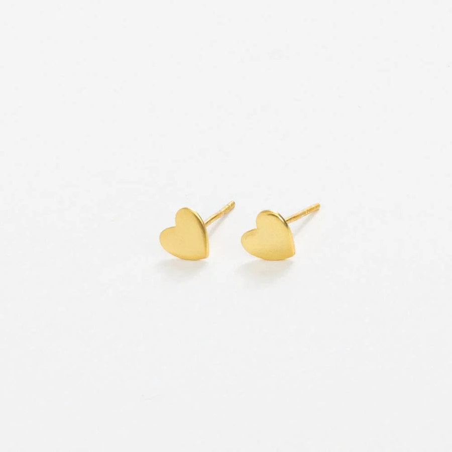 Ink + Alloy Earrings Alice Hearts Post Earrings Brass