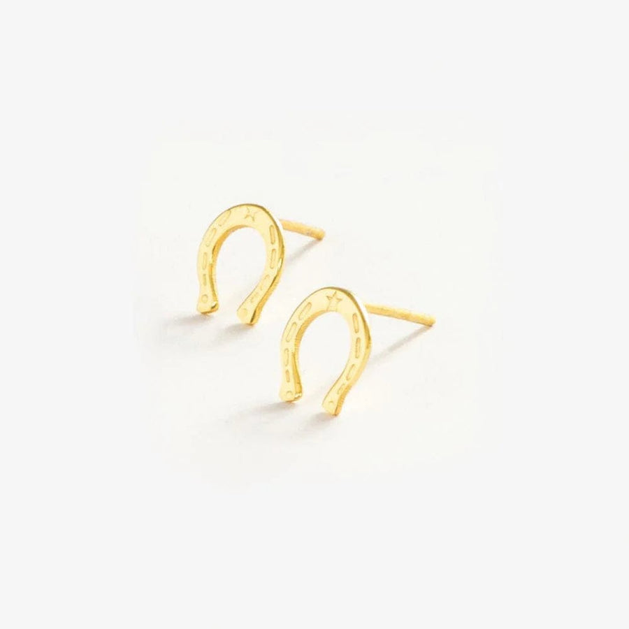 Ink + Alloy Earrings Alice Horseshoe Brass Post Earrings Brass