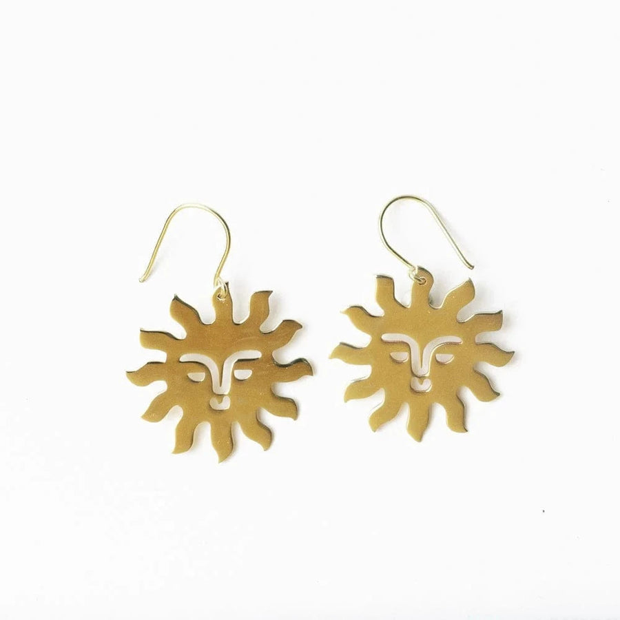 Ink + Alloy Earrings Lane Sun Dangle Earrings Brass