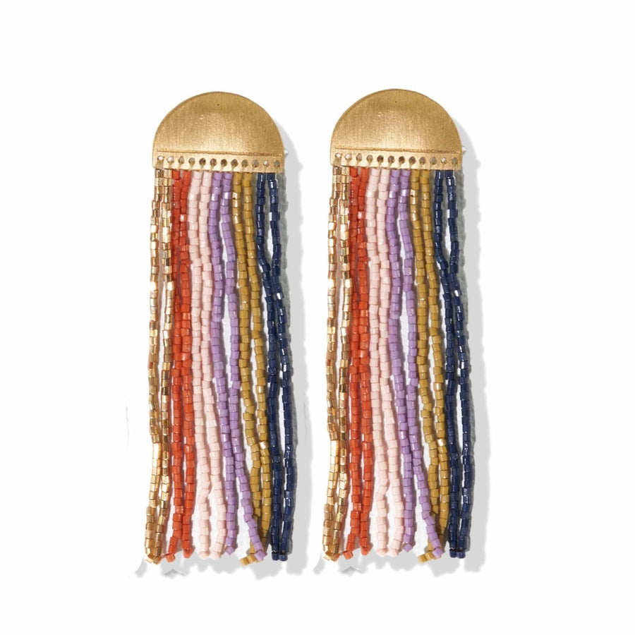 Ink + Alloy Earrings Riley Vertical Striped Earrings - Multicolor