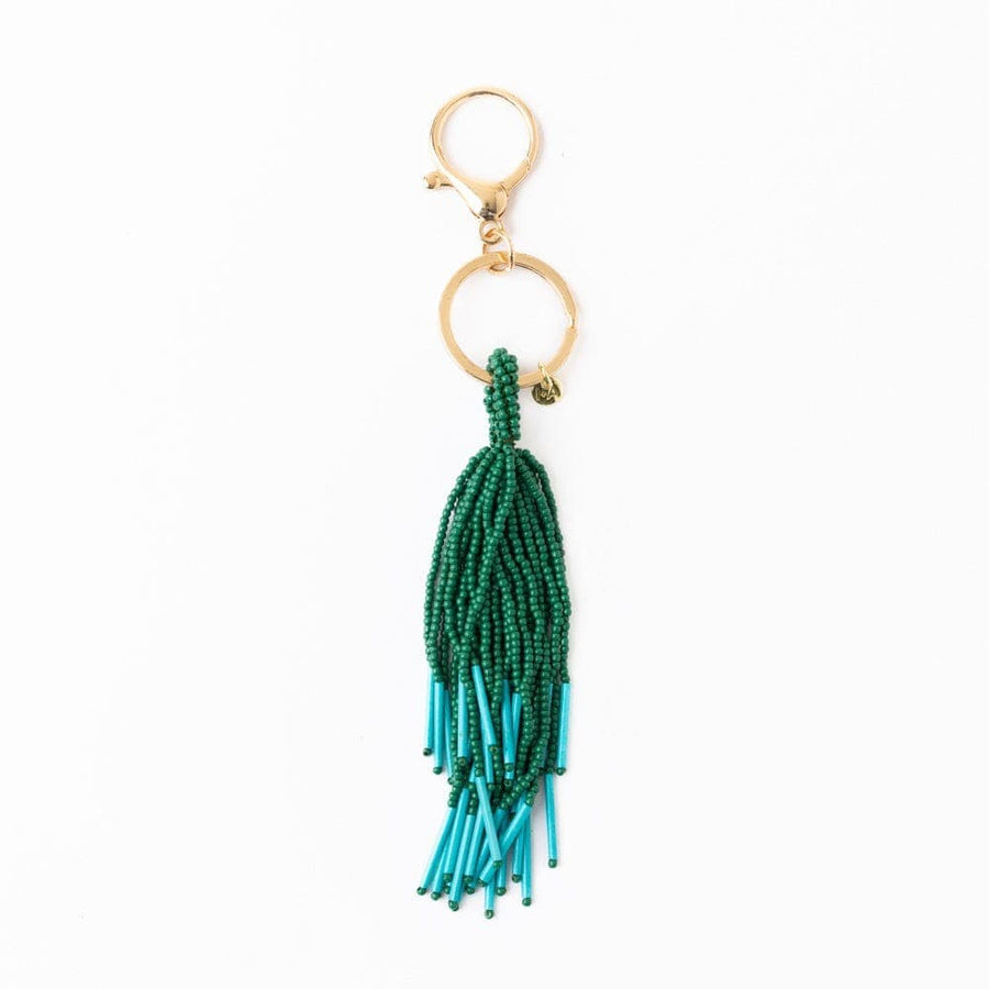Ink + Alloy Gifts Diana Tassel Bag Charm - Green + Turquoise