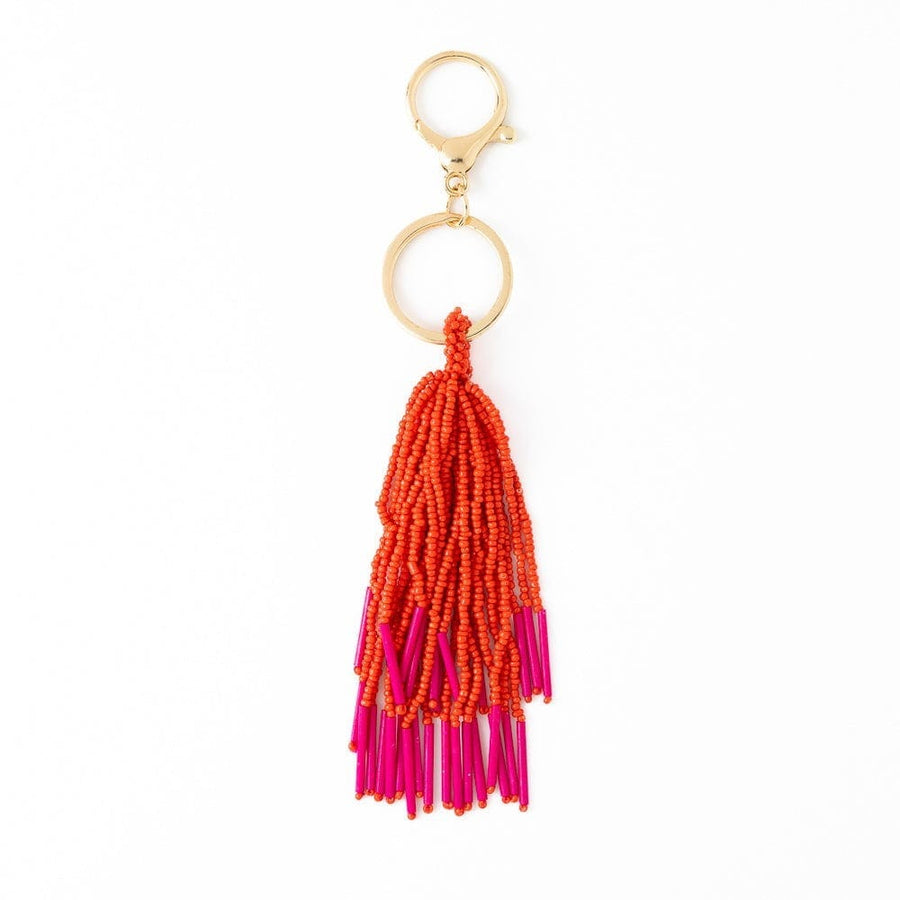 Ink + Alloy Gifts Diana Tassel Bag Charm - Red + Hot Pink