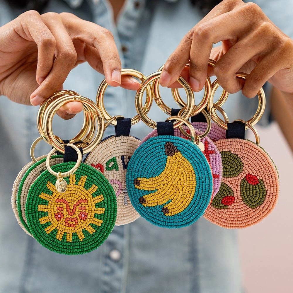 Ink + Alloy Gifts Kelsey Paws Off Seed Bead Key Ring