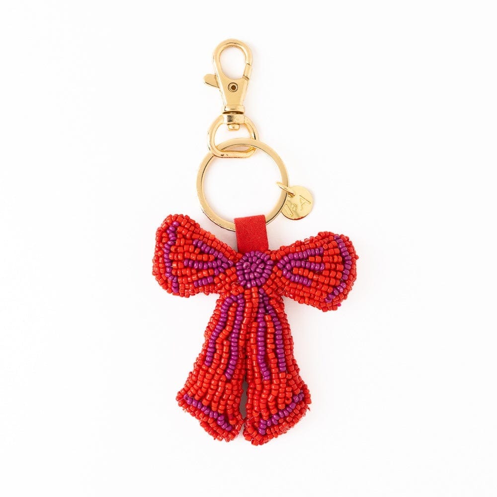 Ink + Alloy Gifts Violet Bow Beaded Bag Charm