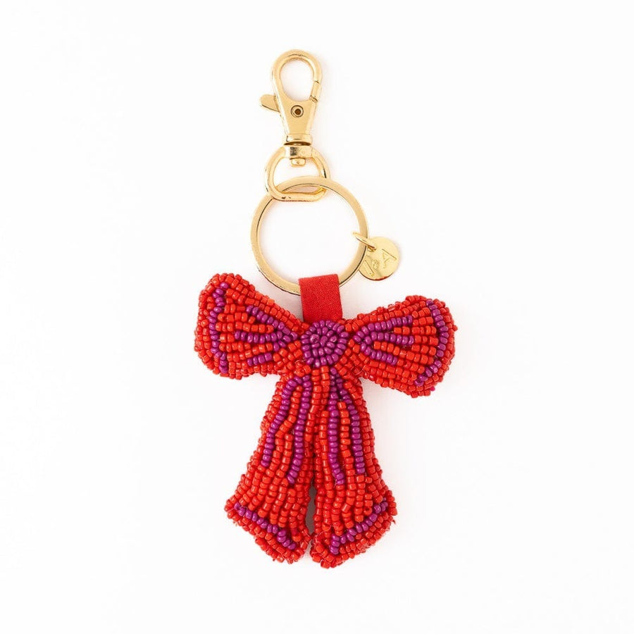 Ink + Alloy Gifts Violet Bow Beaded Bag Charm