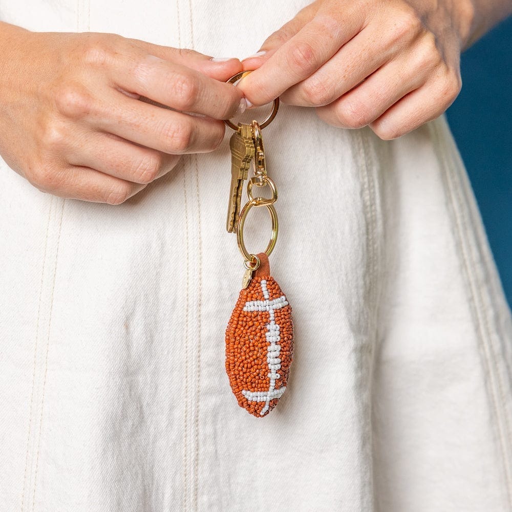 Ink + Alloy Gifts Violet Football Beaded Bag Charm