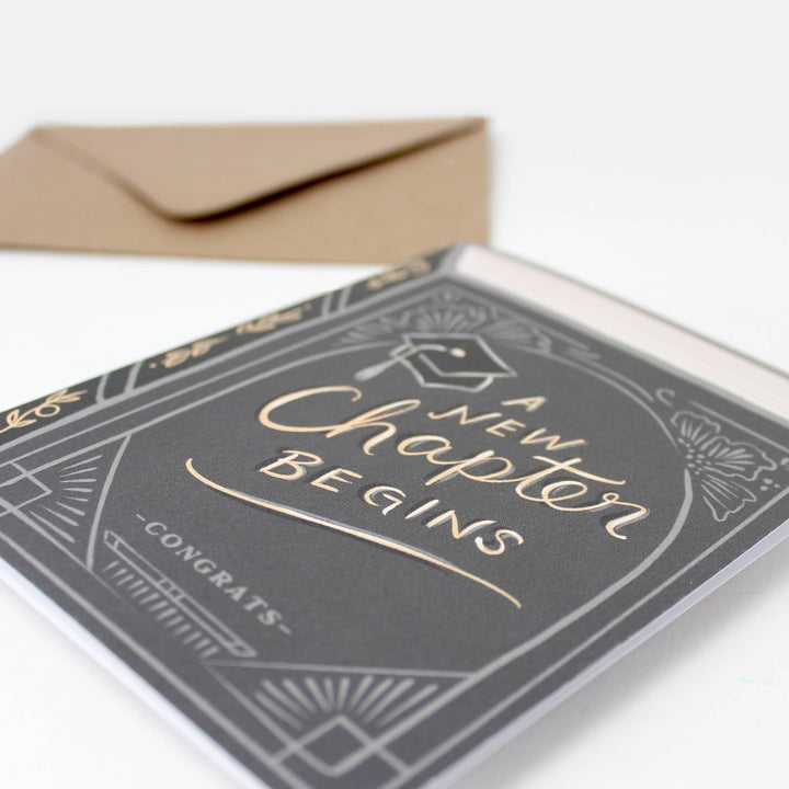 Inklings Paperie Cards A New Chapter Begins - Graduation Card