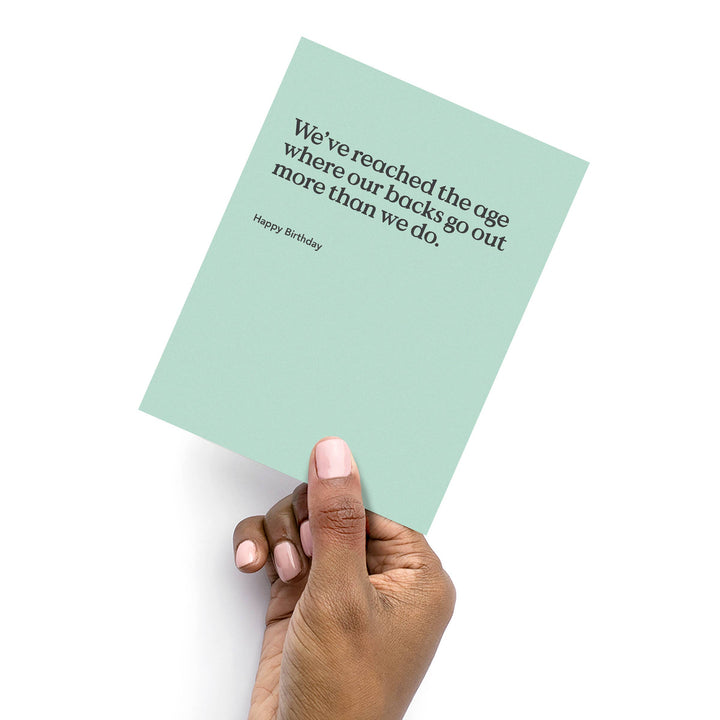 Inklings Paperie Cards Backs Go Out Funny Birthday Card