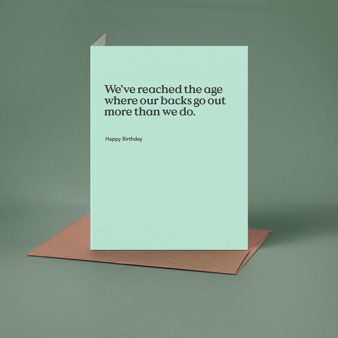 Inklings Paperie Cards Backs Go Out Funny Birthday Card