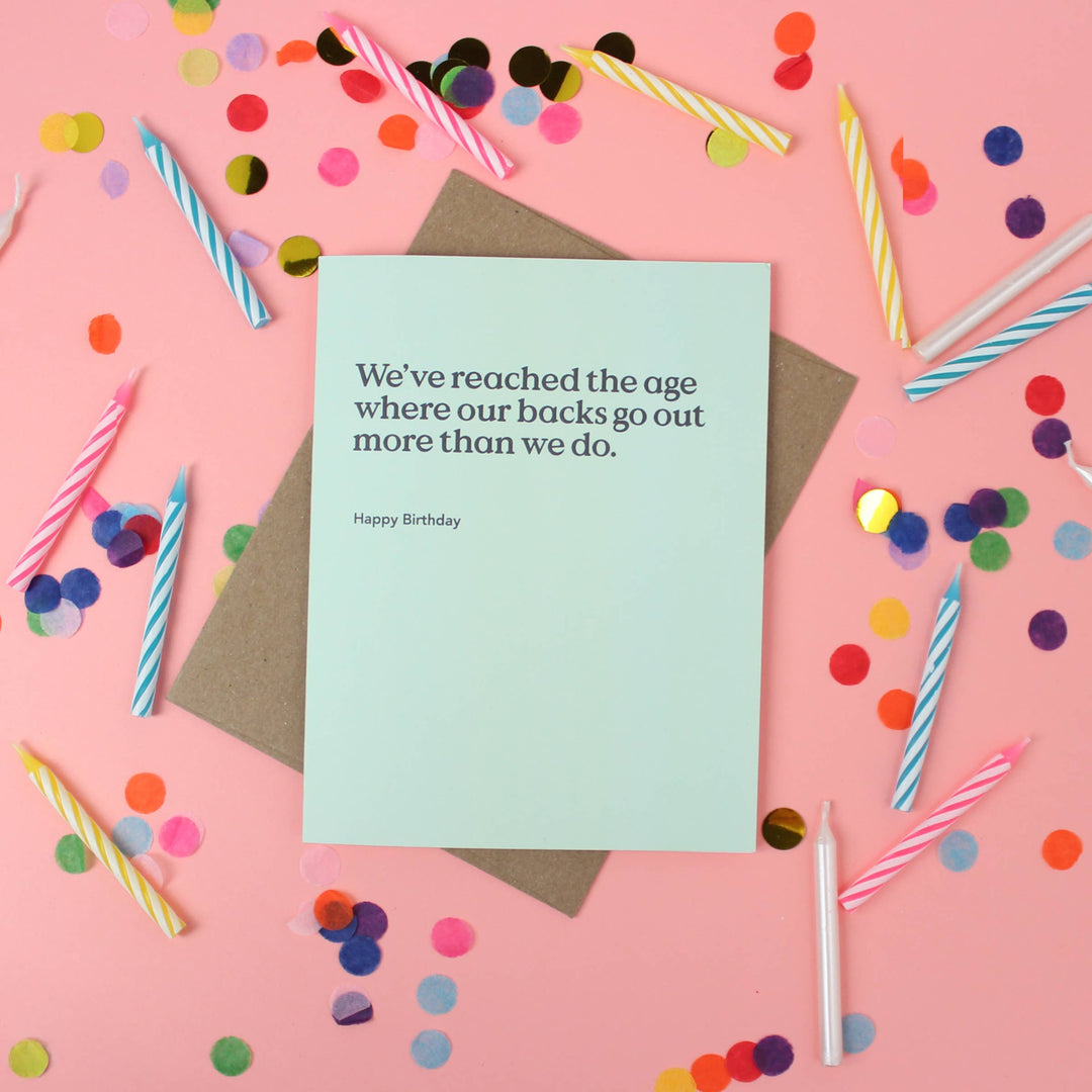 Inklings Paperie Cards Backs Go Out Funny Birthday Card