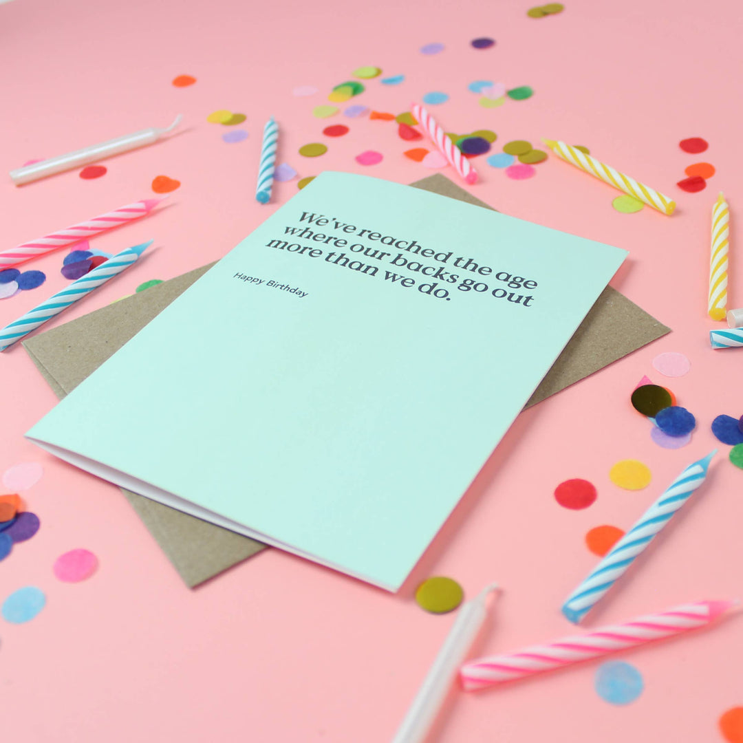 Inklings Paperie Cards Backs Go Out Funny Birthday Card