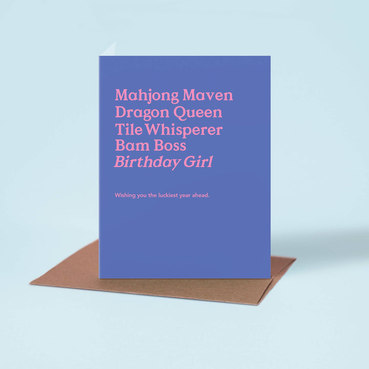 Inklings Paperie Cards Mahjong Birthday Card