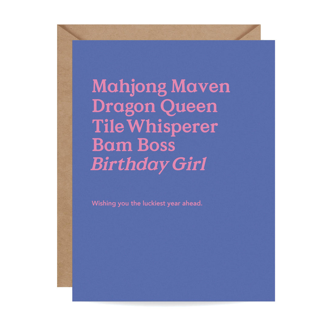 Inklings Paperie Cards Mahjong Birthday Card