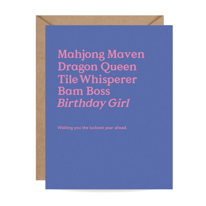 Inklings Paperie Cards Mahjong Birthday Card