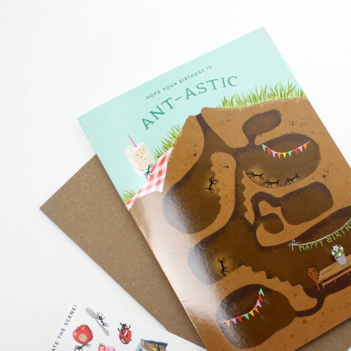 Inklings Paperie Cards Sticker Scene Card - Anthill Birthday