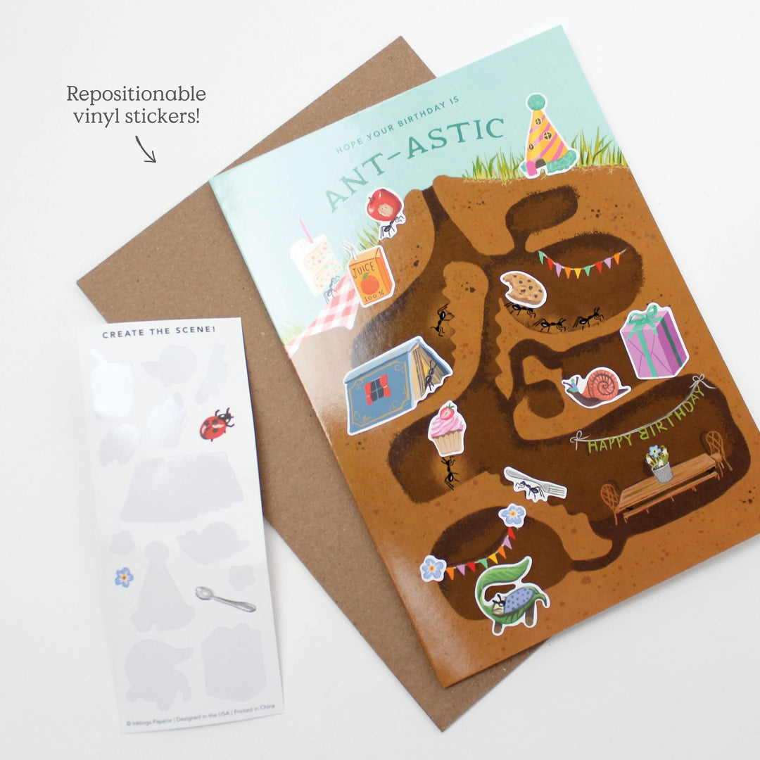 Inklings Paperie Cards Sticker Scene Card - Anthill Birthday