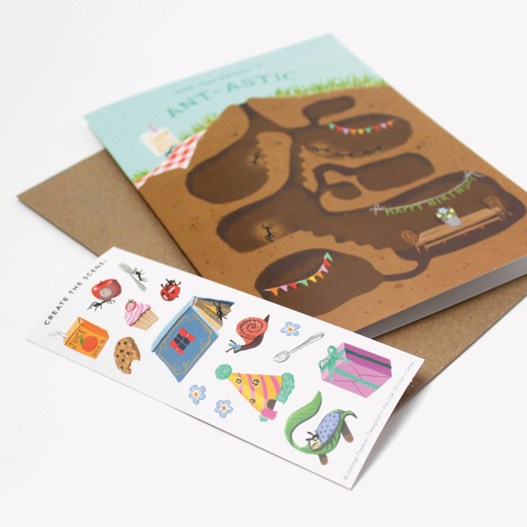 Inklings Paperie Cards Sticker Scene Card - Anthill Birthday