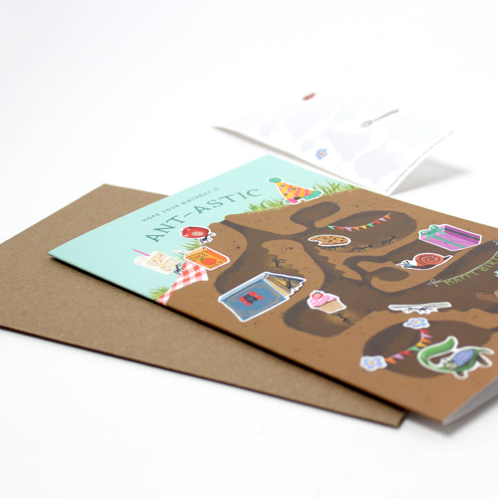 Inklings Paperie Cards Sticker Scene Card - Anthill Birthday