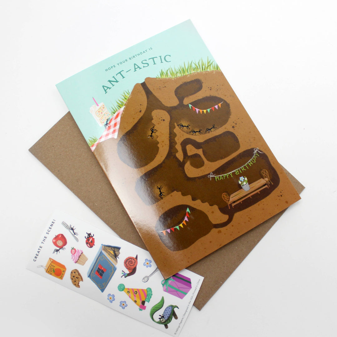 Inklings Paperie Cards Sticker Scene Card - Anthill Birthday