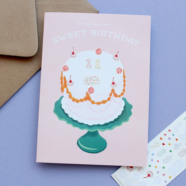 Inklings Paperie Cards Sticker Scene Card - Decorate a Cake