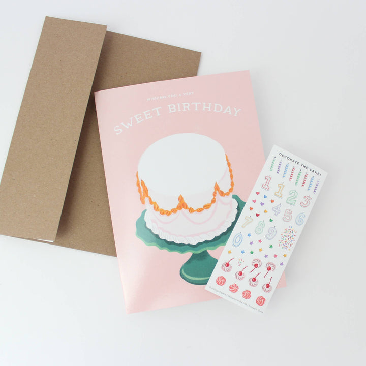 Inklings Paperie Cards Sticker Scene Card - Decorate a Cake