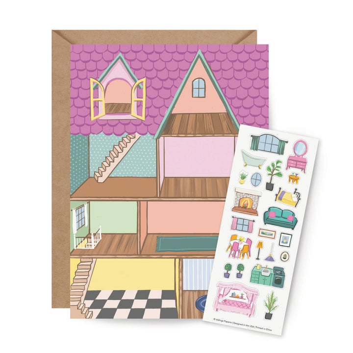 Inklings Paperie Cards Sticker Scene Card - Dollhouse