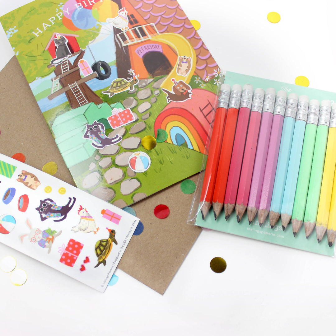 Inklings Paperie Cards Sticker Scene Card - Pet Resort Birthday