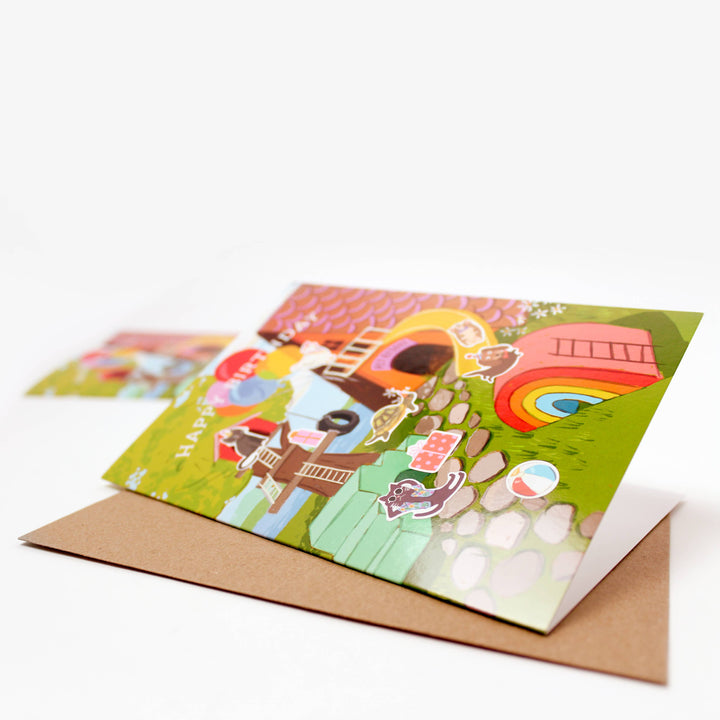 Inklings Paperie Cards Sticker Scene Card - Pet Resort Birthday