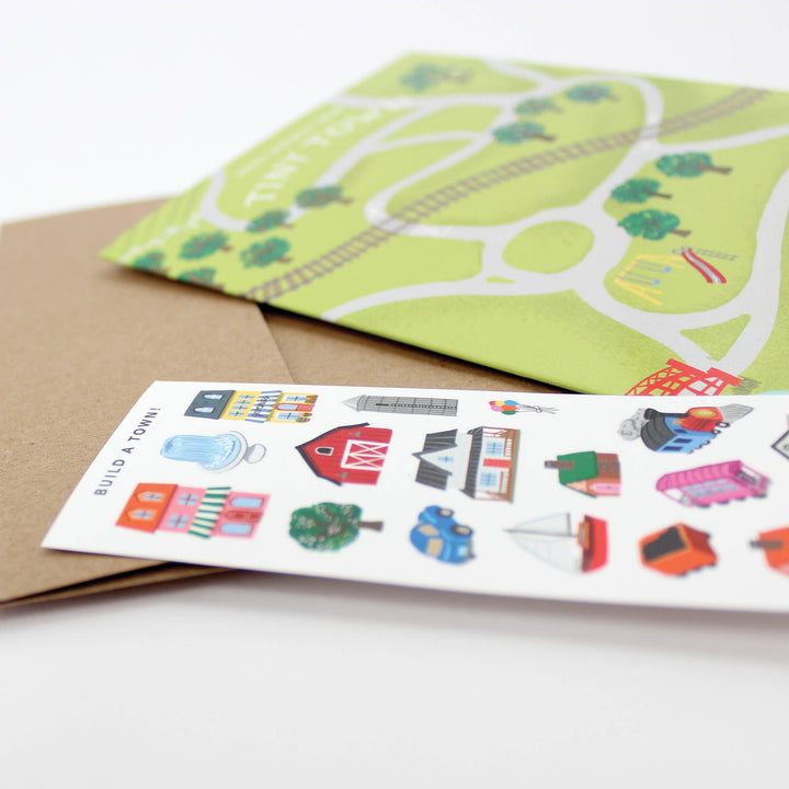 Inklings Paperie Cards Sticker Scene Card - Tiny Town