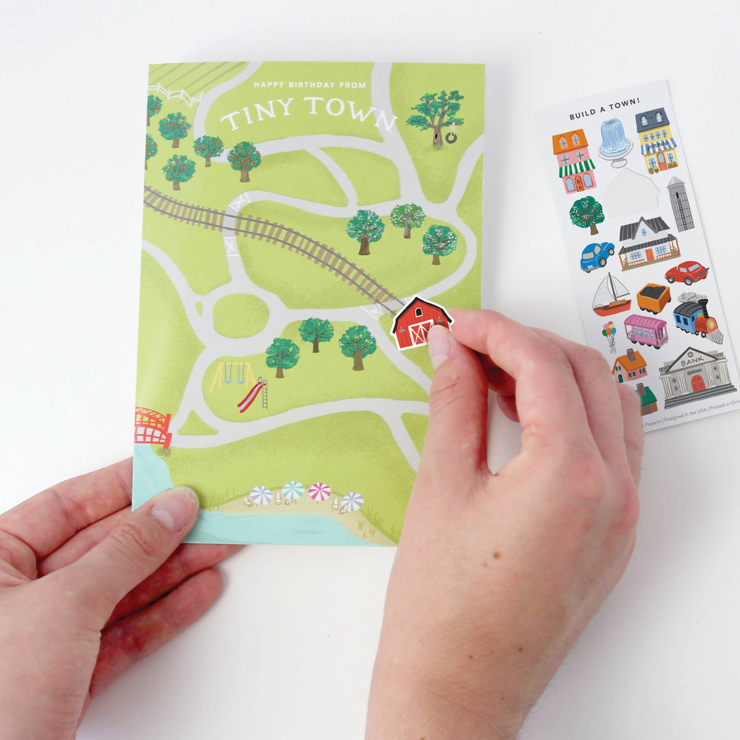 Inklings Paperie Cards Sticker Scene Card - Tiny Town