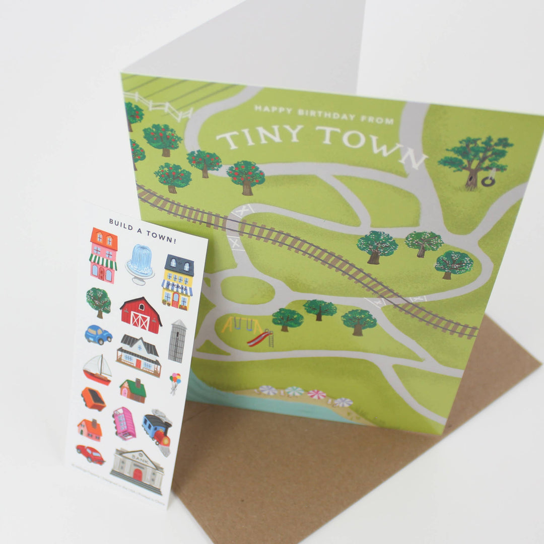Inklings Paperie Cards Sticker Scene Card - Tiny Town